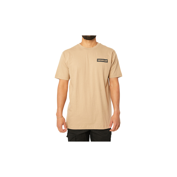 Caterpillar T-Shirts UAE Online - Caterpillar Triton Block S/S Mens - Brown LEATWC529